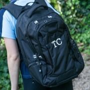 Embroidered 15 Laptop Backpack Black