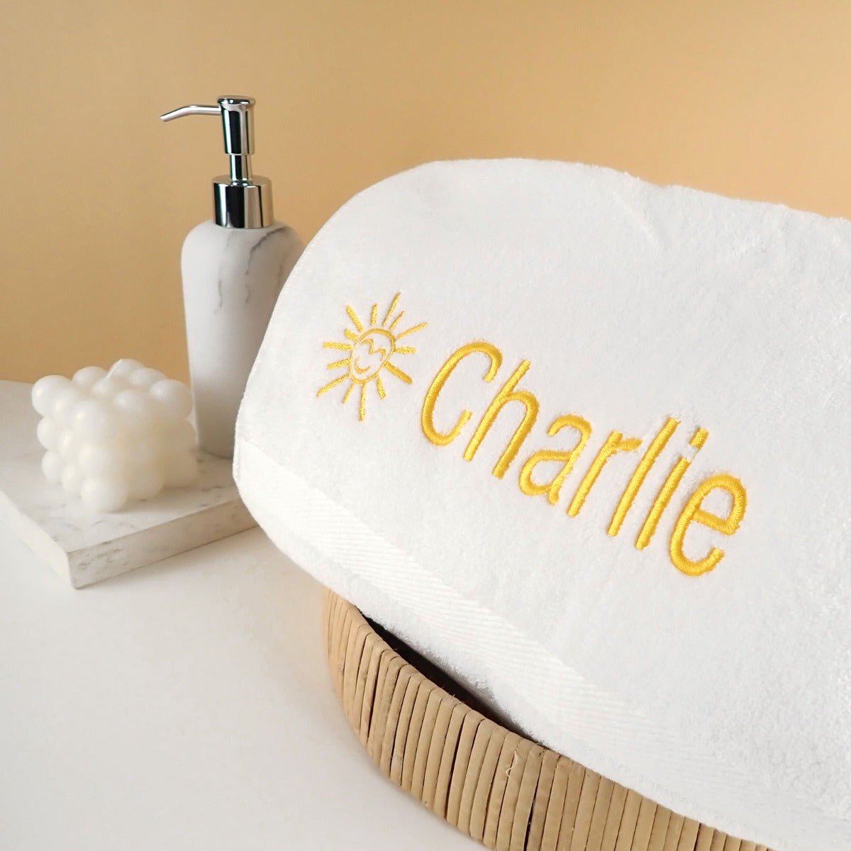 Embroidered Sun Bath Towel for Kids