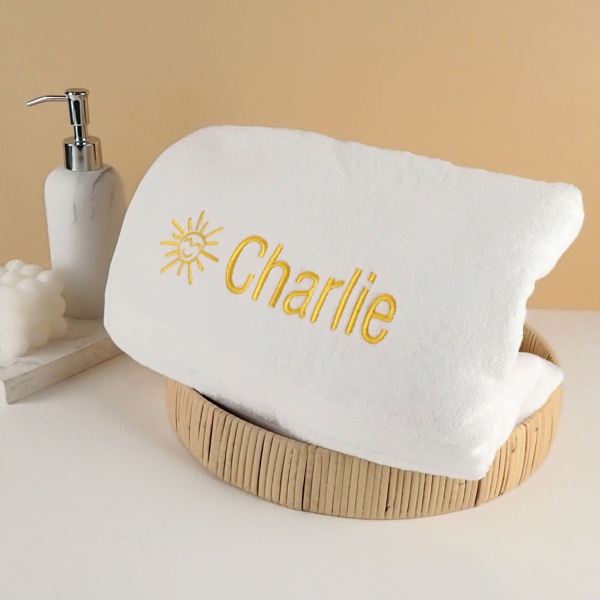 Embroidered Sun Bath Towel for Kids