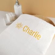 Embroidered Sun Bath Towel for Kids