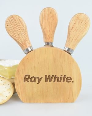 Engraved Promotional 3-Piece Cheese Set