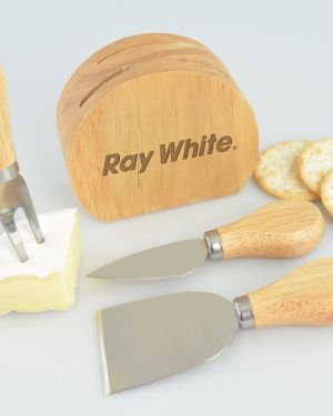 Engraved Promotional 3-Piece Cheese Set