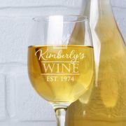 Engraved Birthday 360ml Wine Glasses