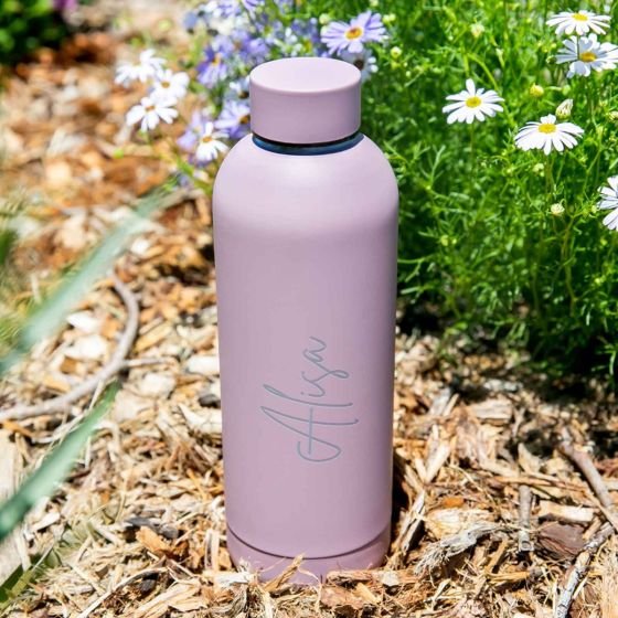 Engraved Luxe Matte Finish 500ml Stainless Steel Water Bottle Birthday Gift