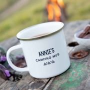 Engraved 500ml White Enamel Camping Mug