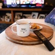 Engraved 500ml White Enamel Netflix Movie Mug