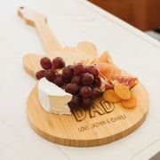 Engraved Bamboo Guitar Shaped Serving Board