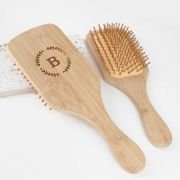 Engraved Bamboo Hair Brush
