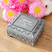 Engraved Birthday Pewter Jewellery Box
