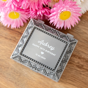 Engraved Birthday Pewter Jewellery Box