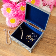 Engraved Birthday Pewter Jewellery Box