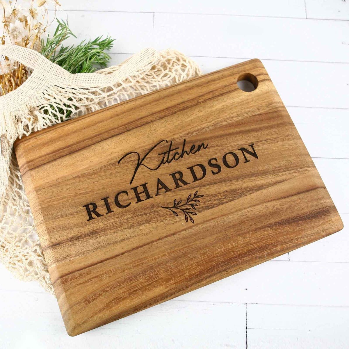 Engraved Birthday Rectangle Acacia Serving Board