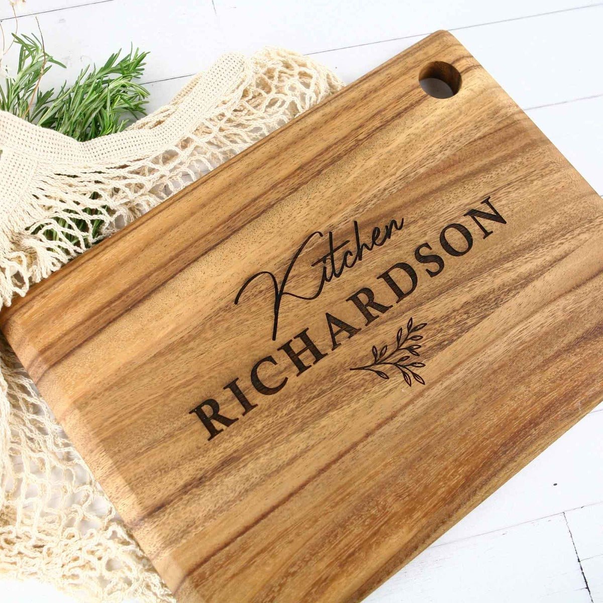 Engraved Birthday Rectangle Acacia Serving Board