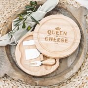 Engraved Round Cheese Set Birthday Gift