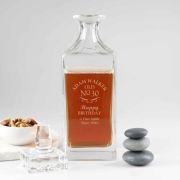Engraved Deluxe Square Whiskey Decanter Birthday Gift