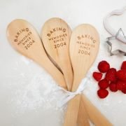 Engraved 3 Piece Wooden Spoon Cooking Set birthday Gift