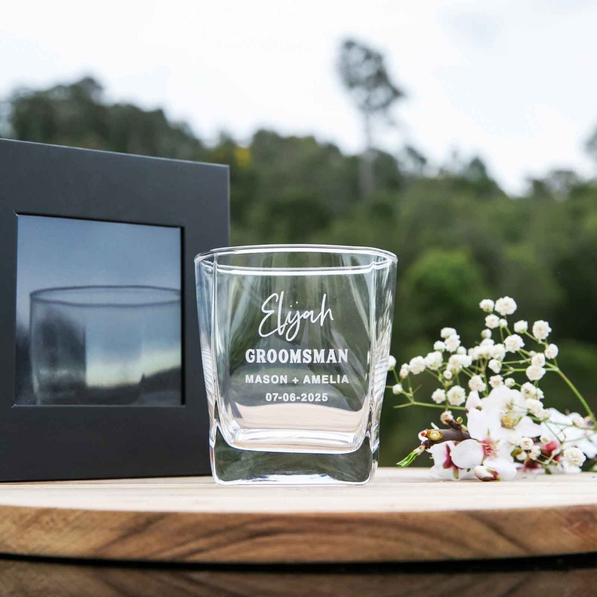 Engraved Bridal Party Scotch Glass