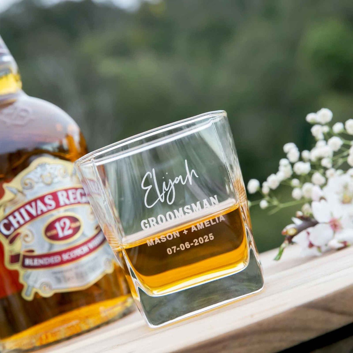Engraved Bridal Party Scotch Glass