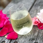 Engraved Bridal Party 460ml Stemless Wine Glass