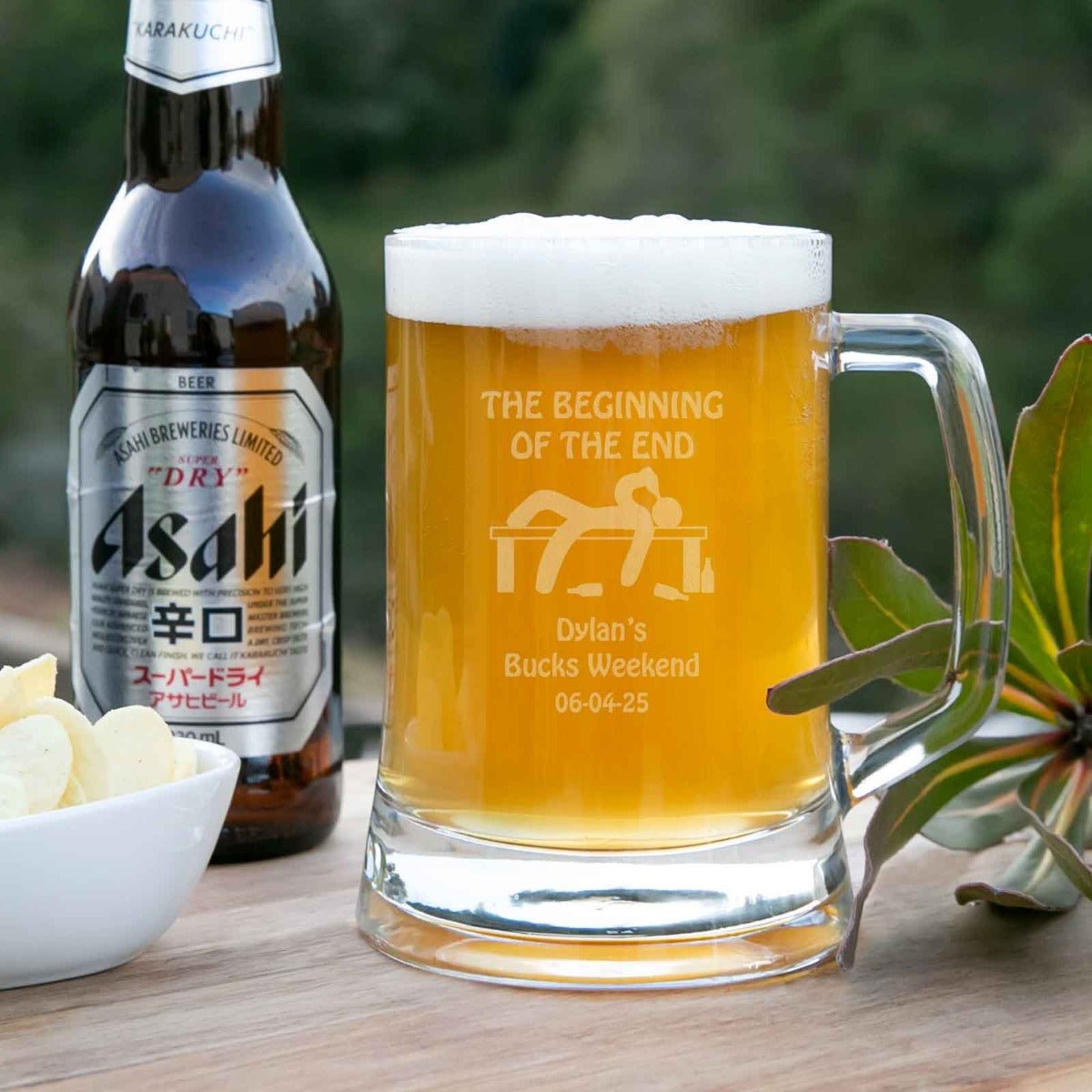 Bucks Party Engraved 500ml Beer Mug