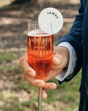 Engraved Wedding 175ml Champagne Glass