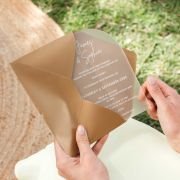 Engraved 5×7 Frosted Acrylic Arch Wedding Invitations