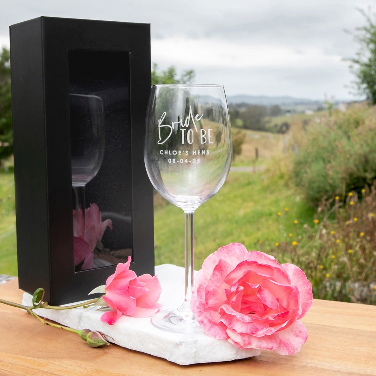Engraved Hens Party 360ml Wine Glasses