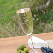 Engraved Hens Party Champagne Glass