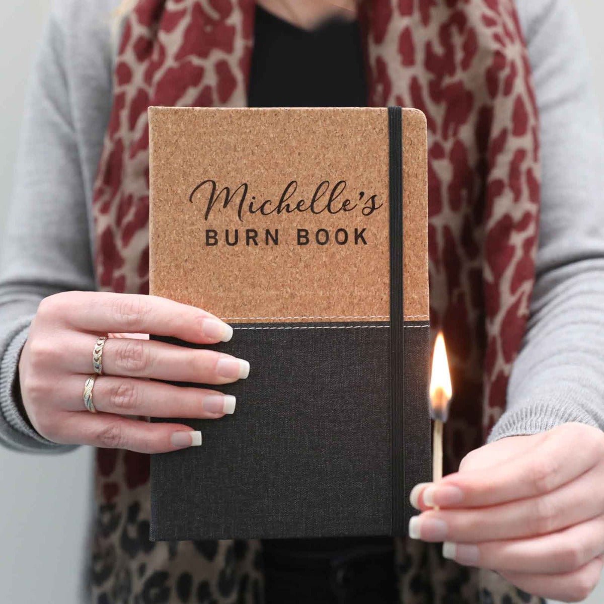 Burn Book Engraved Cork Notebook