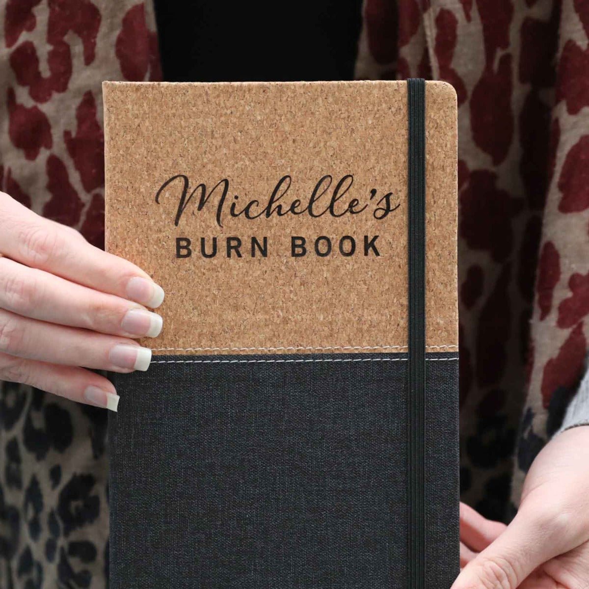 Burn Book Engraved Cork Notebook