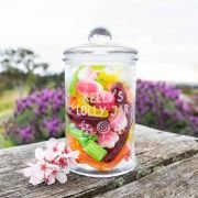 Engraved 650ml Glass Lolly Jar