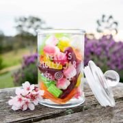 Engraved 650ml Glass Lolly Jar