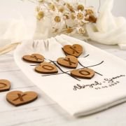 Engraved Wooden Noughts & Crosses Wedding Game