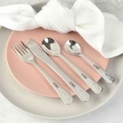 Engraved Silver Rabbit Children’s Cutlery 4 Piece Set