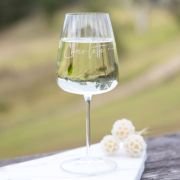 Engraved Ribbed Wine Glass 550ml