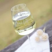 Engraved Ribbed Wine Glass 550ml