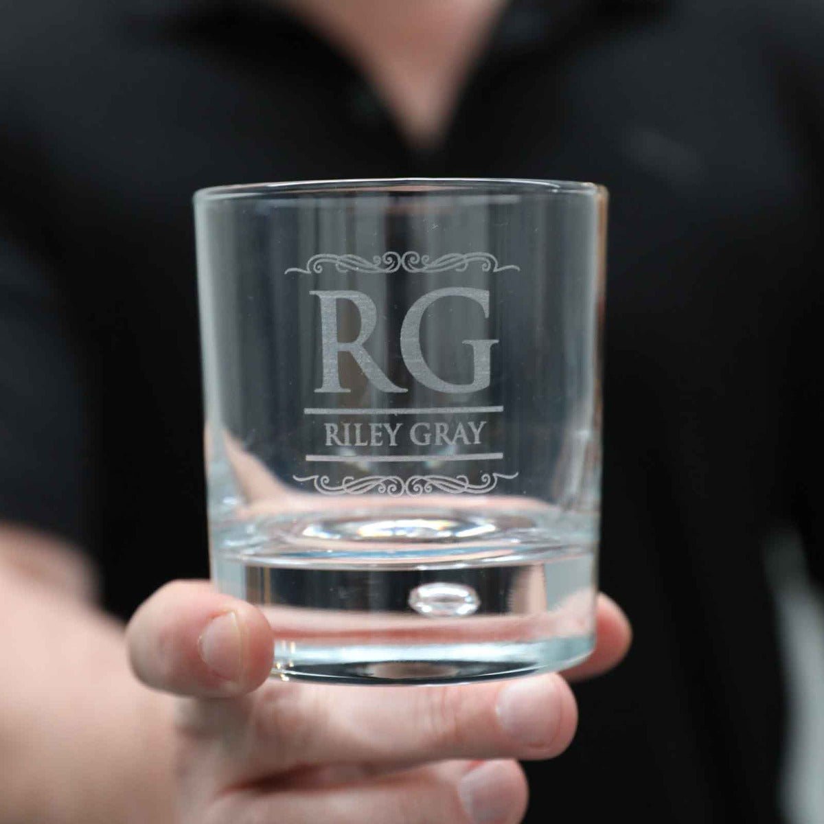 Barware Engraved Round 305ml Scotch Glass