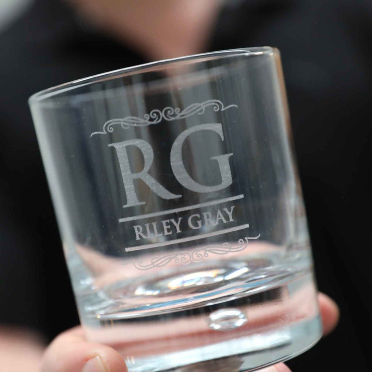 Barware Engraved Round 305ml Scotch Glass