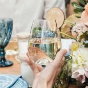 Engraved Wedding 460ml Stemless Wine Glass