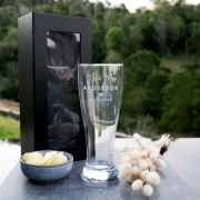 Engraved Wedding 425ml Beer Glass