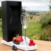 Engraved Wedding Champagne Glass