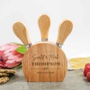 Engraved 3 Piece Cheese Knife Set Wedding Gift