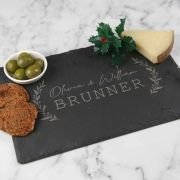 Engraved Rectangle Wedding Slate Cheese Board