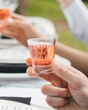 Engraved Classic Wedding 50ml Shot Glasses