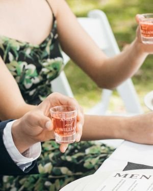 Engraved Classic Wedding 50ml Shot Glasses