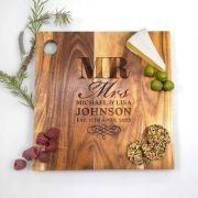 Engraved Deluxe Square Cheese Serving Chopping Board
