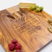 Engraved Deluxe Square Cheese Serving Chopping Board