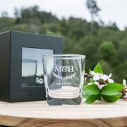 Engraved Wedding Scotch Glass