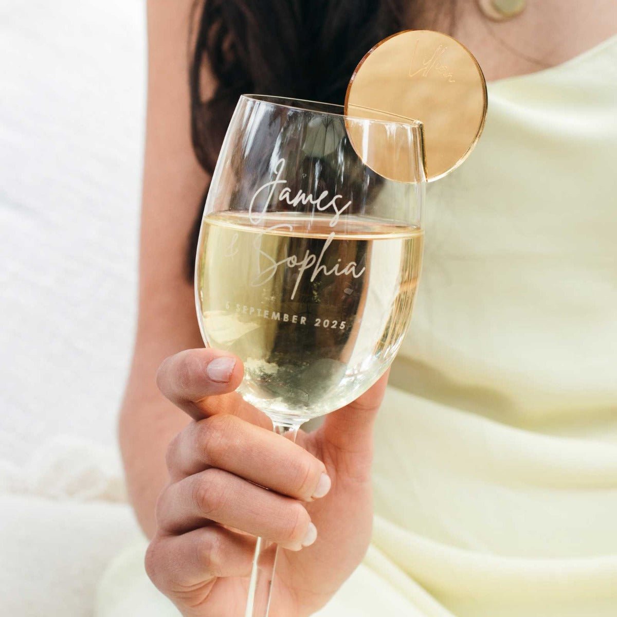 Engraved Wedding Favour 360ml Wine Glass