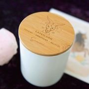 Engraved Wooden Lid Zodiac Soy Candle Capricorn with Wood Wick